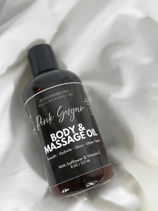 Pink Sugar Massage & Body Oil 8oz