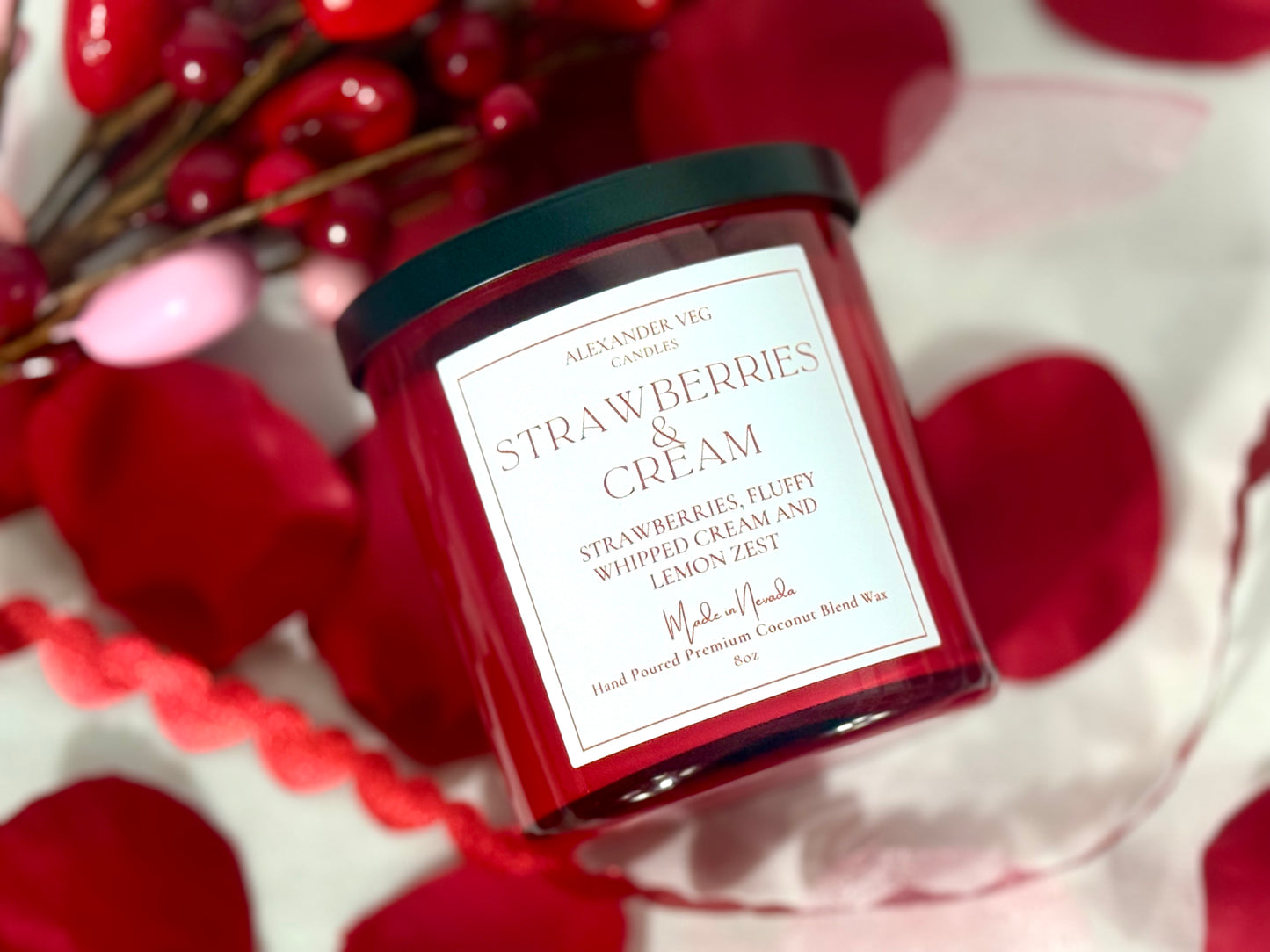 Strawberries & Cream Luxury Candle